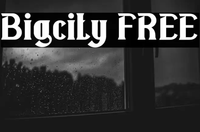 Bigcity FREE Font examples