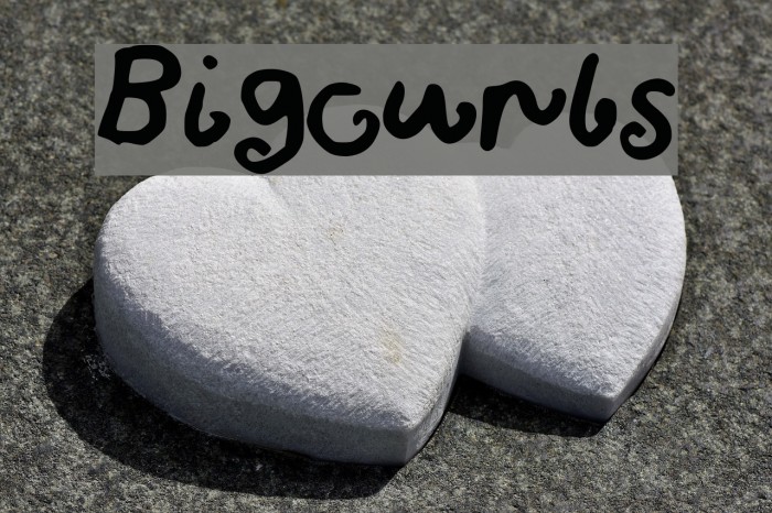Bigcurls Font examples