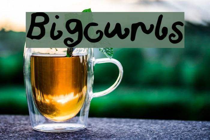 Bigcurls Font examples