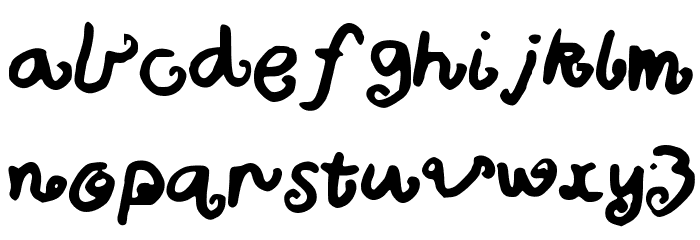 Bigcurls Font LOWERCASE