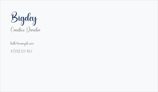 Bigdey Business Card