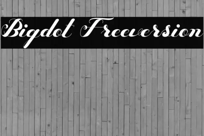 Bigdot Freeversion Font examples