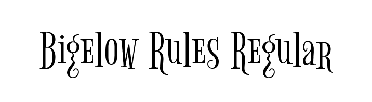 Bigelow Rules Regular Font