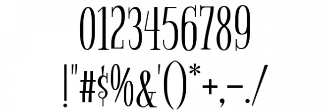 Bigelow Rules Regular Font OTHER CHARS