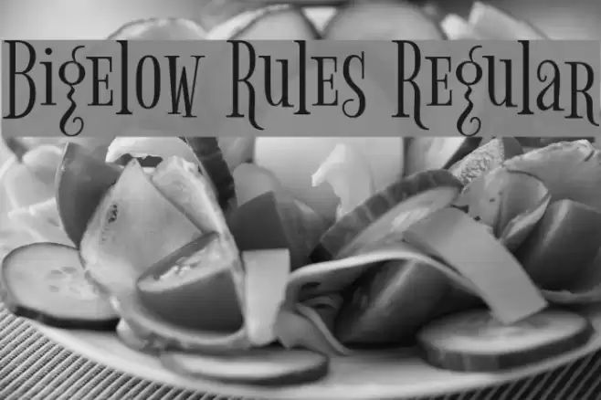 Bigelow Rules Regular Font examples
