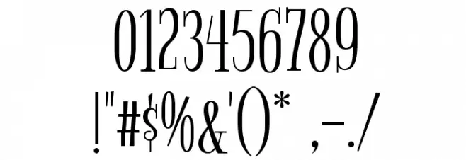 Bigelow Rules Font OTHER CHARS