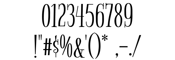 Bigelow Rules Font OTHER CHARS