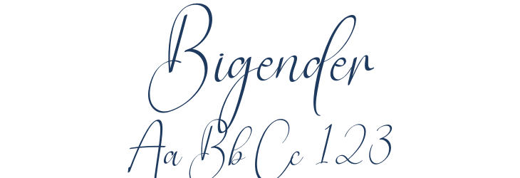 Bigender Font Preview