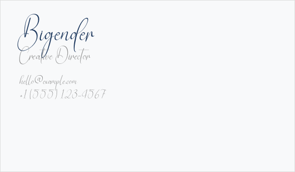 Bigender Business Card