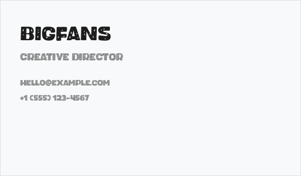 Bigfans Business Card