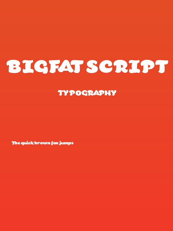 Bigfat Script Poster