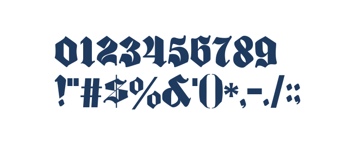 Bigfat gothic Regular Other Characters