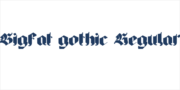 Bigfat gothic Regular Logo