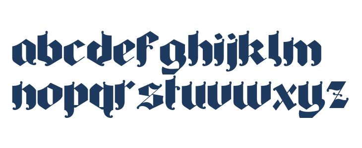 Bigfat gothic Regular Lowercase