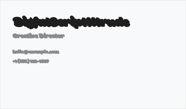 BigfatScriptXtrude Business Card