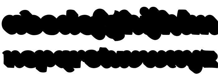 BigfatScriptXtrude Font LOWERCASE