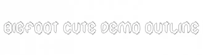 Bigfoot Cute Demo Outline  नि: शुल्क फ़ॉन्ट्स डाउनलोड