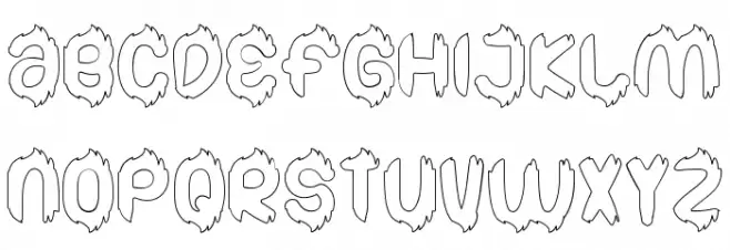 Bigfoot Cute Demo Outline Schriftart Groß