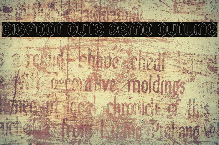 Bigfoot Cute Demo Outline Example 1