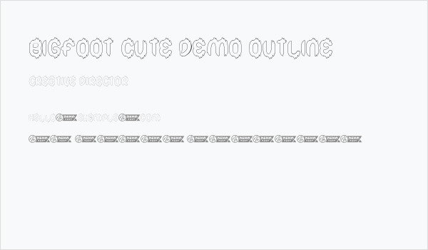 Bigfoot Cute Demo Outline Business Card