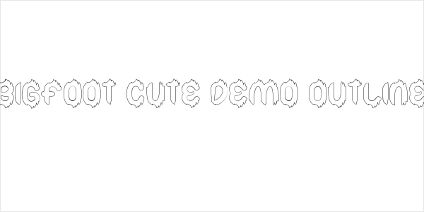 Bigfoot Cute Demo Outline Logo