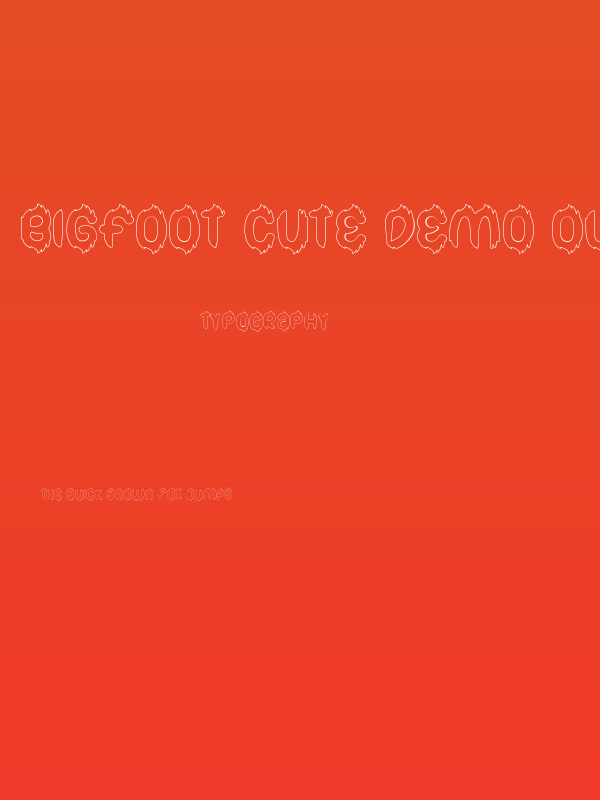 Bigfoot Cute Demo Outline Poster