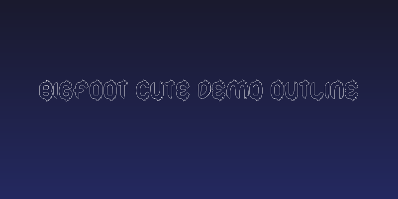 Bigfoot Cute Demo Outline Social Header