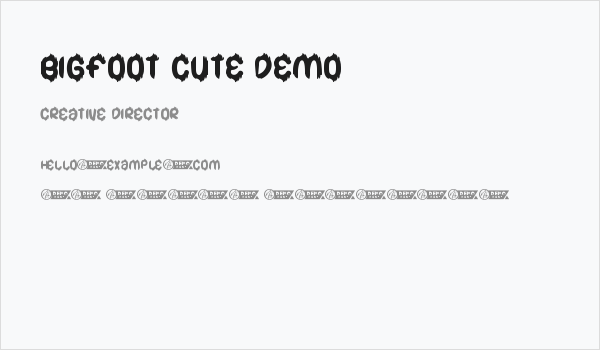 Bigfoot Cute Demo Business Card