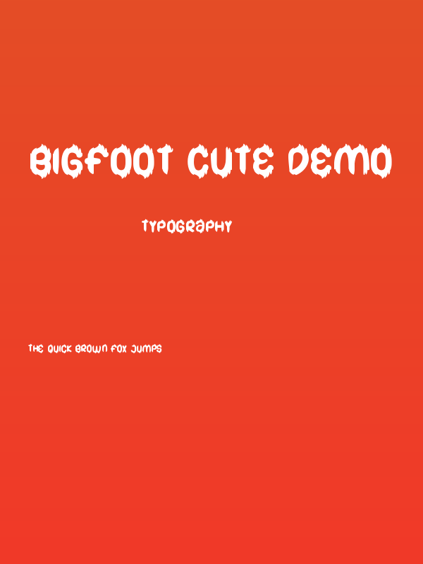 Bigfoot Cute Demo Poster