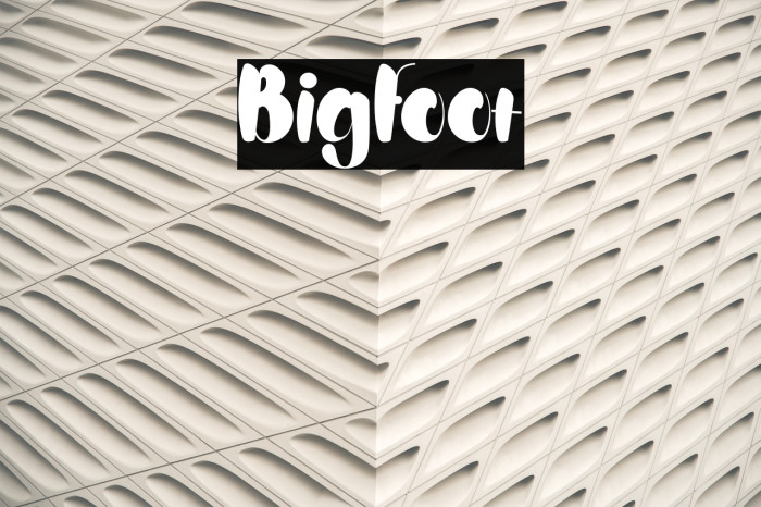 Bigfoot フォント examples