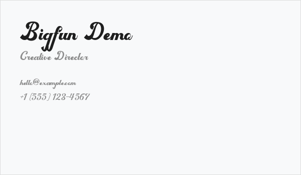 Bigfun Demo Business Card