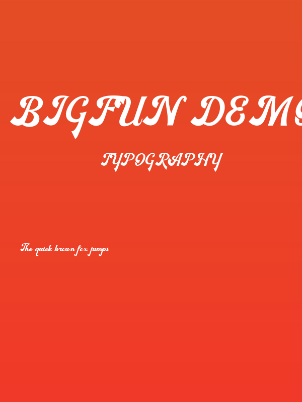 Bigfun Demo Poster