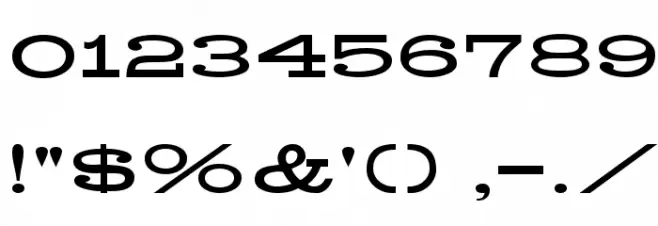 Biggen Font OTHER CHARS