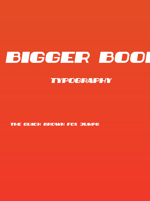 Bigger Book Italic Poster