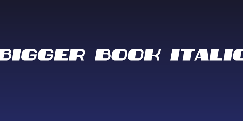 Bigger Book Italic Social Header