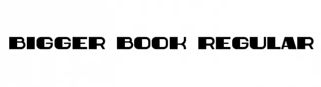 Bigger Book Regular  baixar fontes gratis