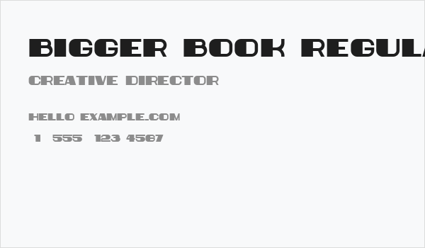 Bigger Book Regular Business Card