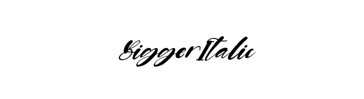 Bigger Italic  baixar fontes gratis