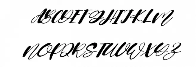 Bigger Italic फ़ॉन्ट अपरकेस