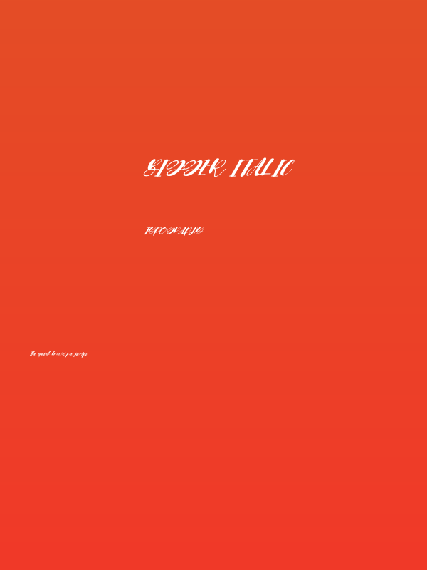 Bigger Italic Poster