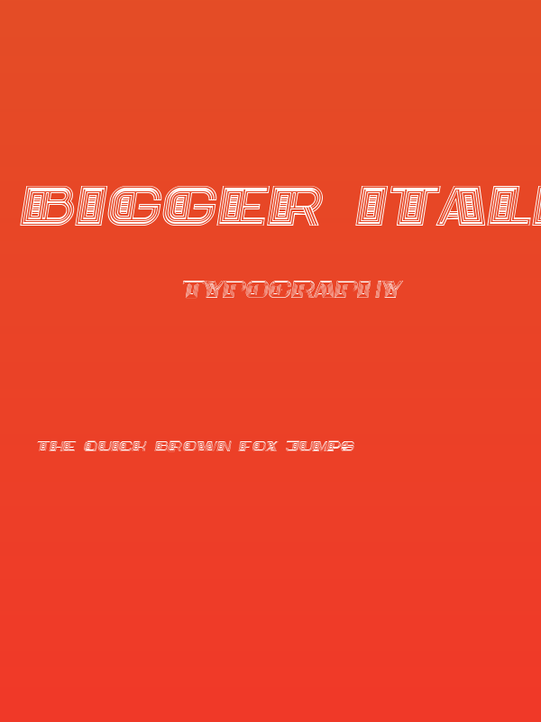 Bigger Italic Poster