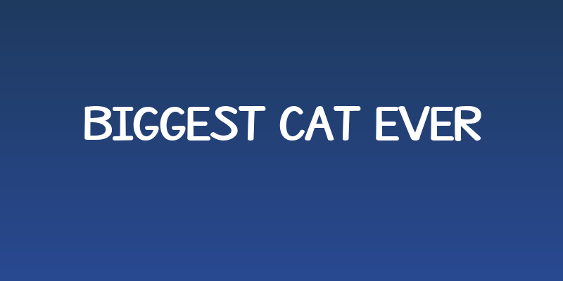Biggest Cat Ever Social Header