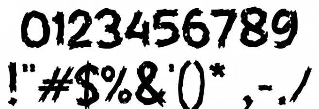 Biggest Garbage Font OTHER CHARS