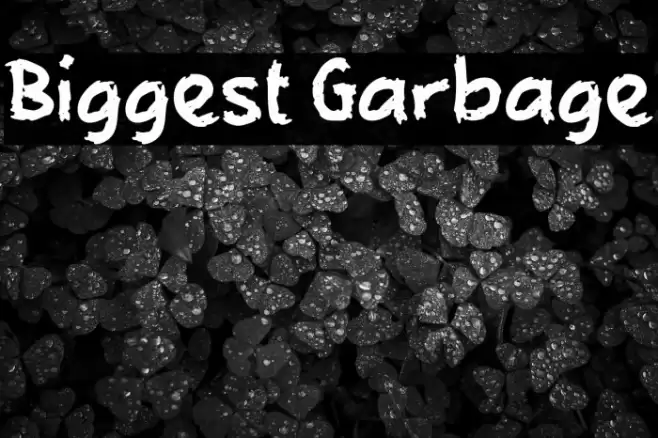 Biggest Garbage Font examples