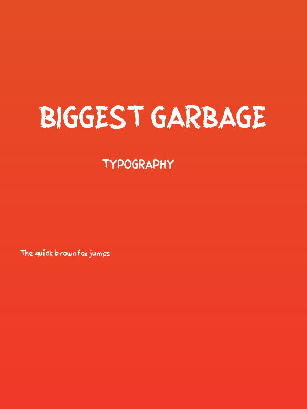 Biggest Garbage Poster