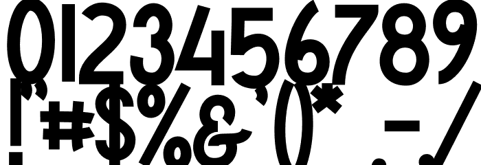 Biggest Things Font OTHER CHARS