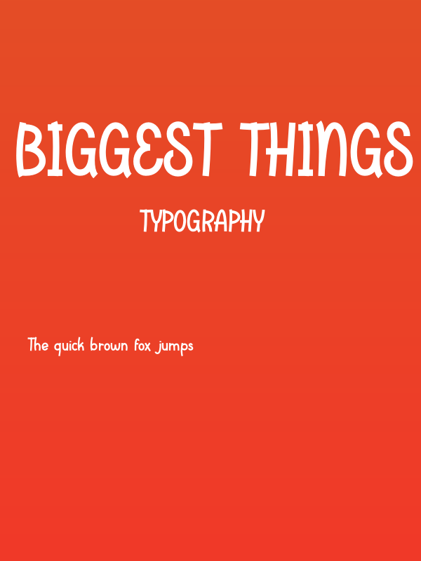 Biggest Things Poster