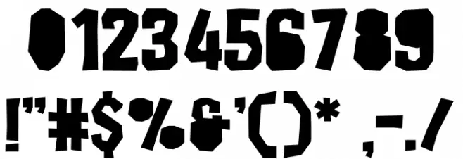 Biggy-Cut Font OTHER CHARS