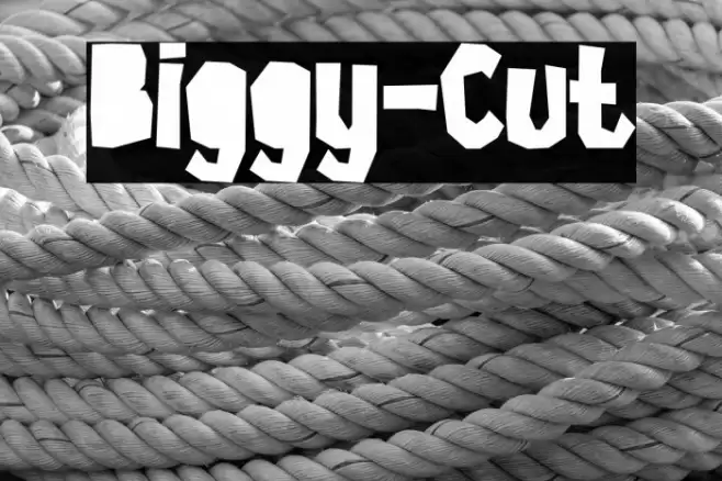 Biggy-Cut Font examples