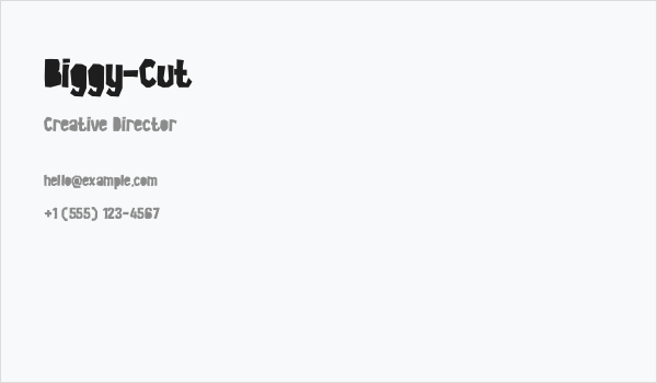 Biggy-Cut Business Card